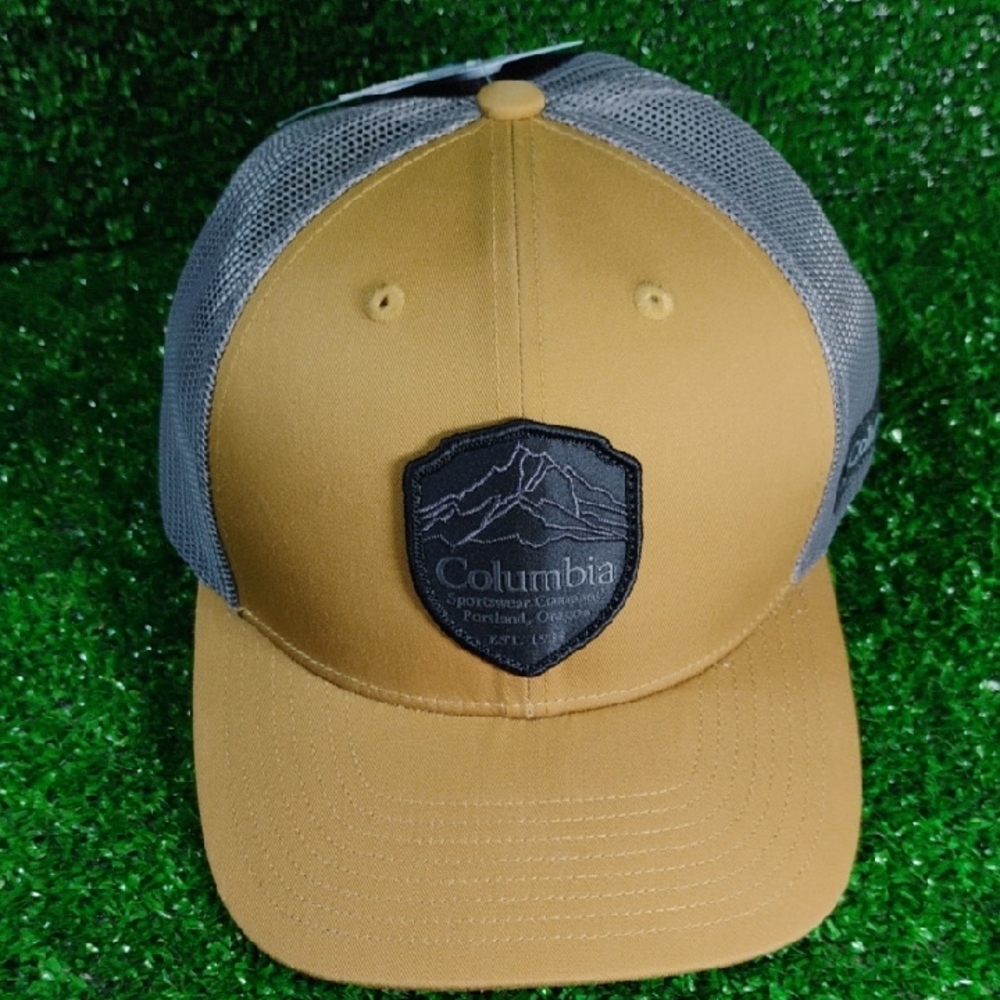 Columbia Men’s Mustard and Gray Mesh Trucker Hat
